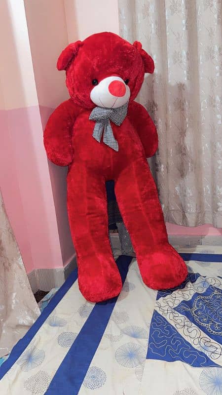 teddy bear/6.5 inch red color 4