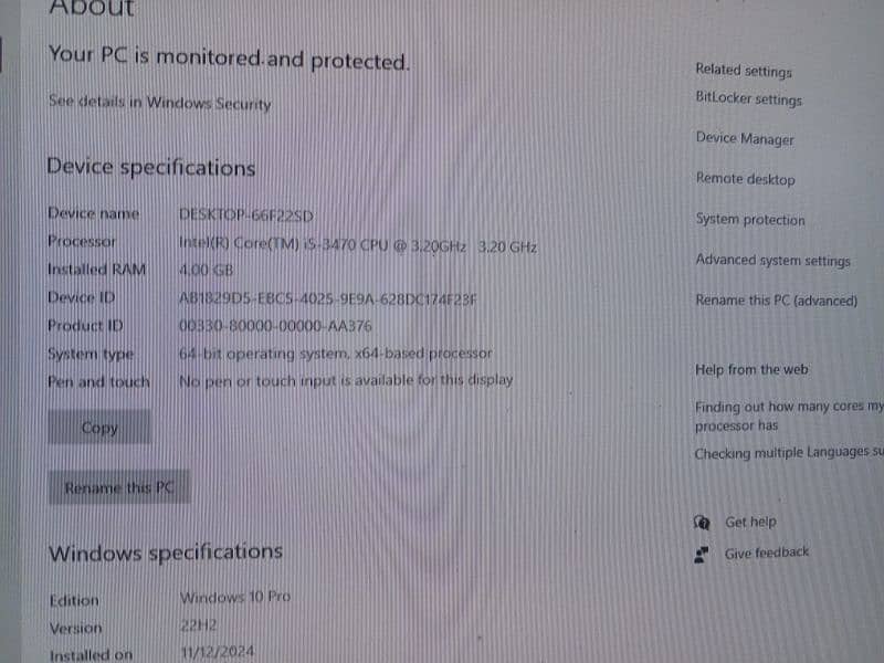 Dell core i5 3 gernation pc far sale urgent 1