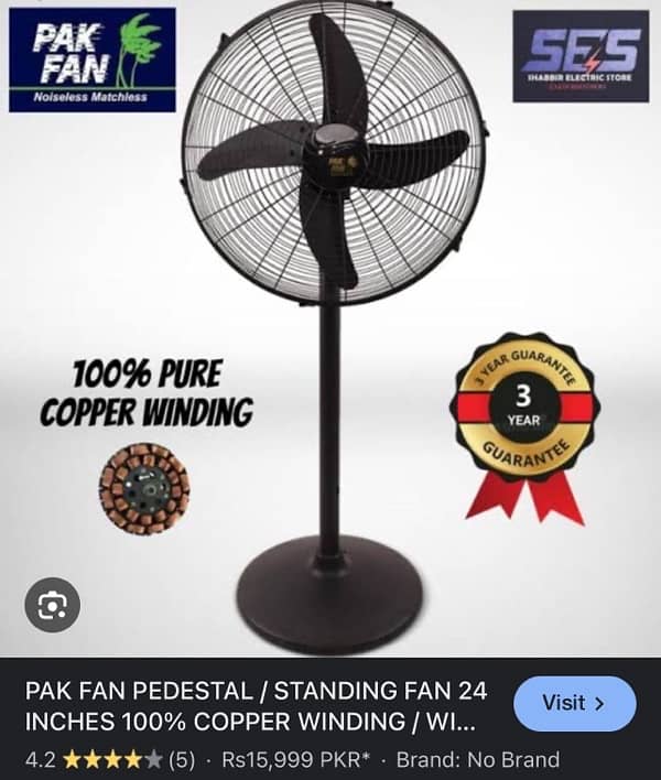 Pedestal Fan (Pak Fan) for Sale 3