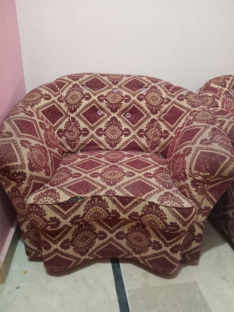 7 seater red velvet sofa set 2