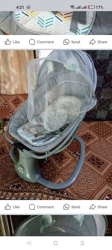 Imported Baby Swing Cot Electric 4