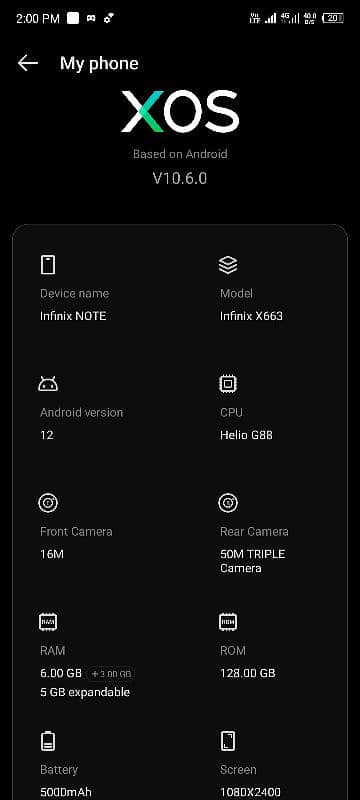 infinix note 11  6/128 gb 1