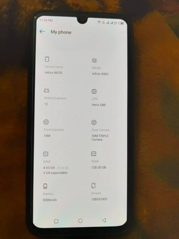 Infinix Note 11. . . 4+3/128 8