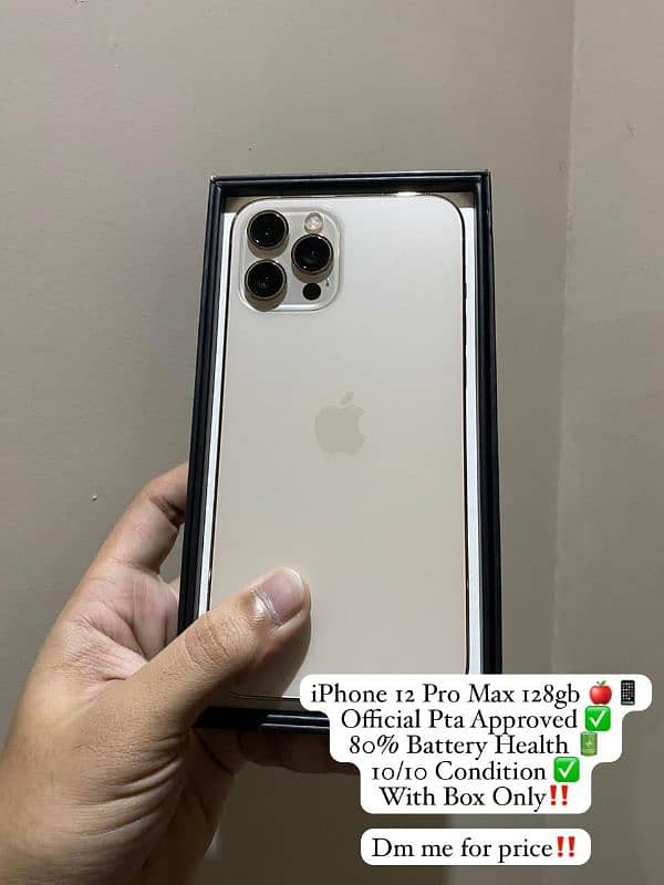 iphone 12 pro max 128gb official approved seald 10/10 0