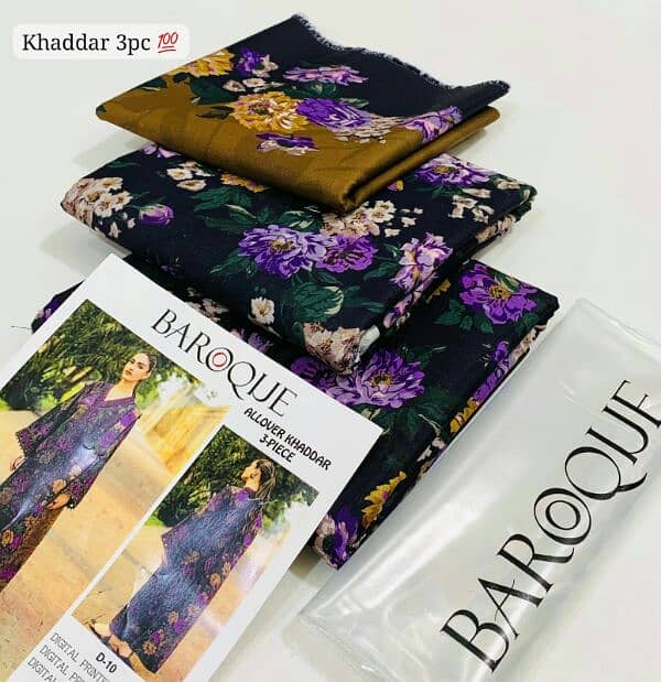 KHADDAR 3PC BEAUTIFUL DRESS 9