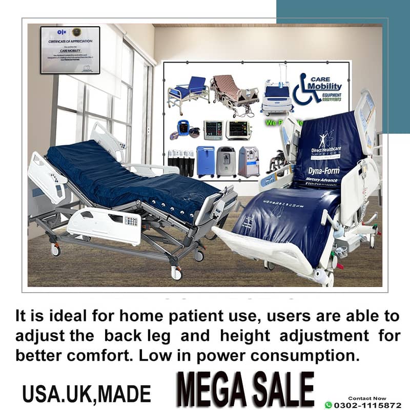 Hospital Beds/ Electric BED / ICU BED / Imorted Patient  bed for sale 12