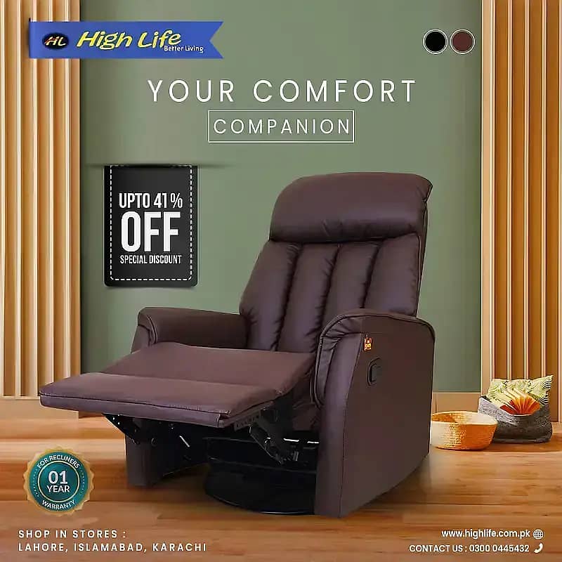 High Life deals in premium quality recliner sofa in Pakistan. High Li 7