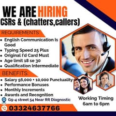 Job for male and female | CSR HIRING | Call Center Job In Islamabad