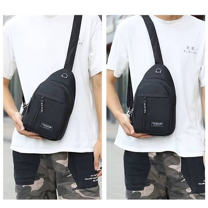 Chest Sling Bag for Men Small Shoulder/Crossbody Pack Fishing Hunting 9