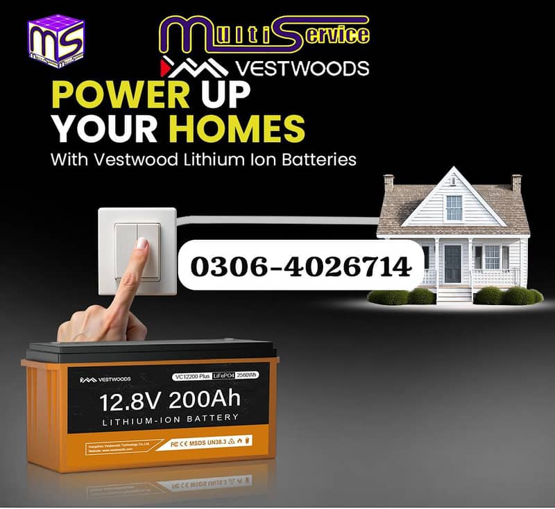 12V 100Ah Vestwood Lithium battery, Brand new Batteries with warrenty 2