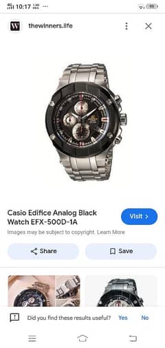 original Casio edifice model efx 500 Sapphire glass