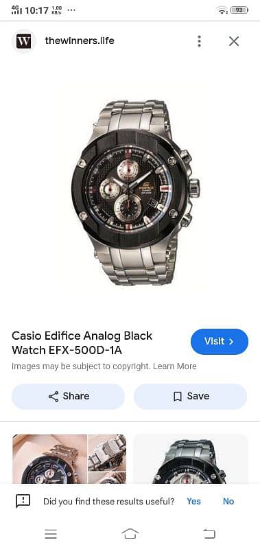 original Casio edifice model efx 500 Sapphire glass 0