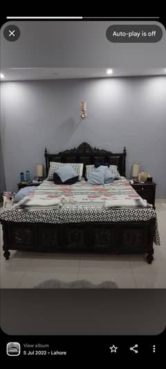 Chinoti real wood bed set