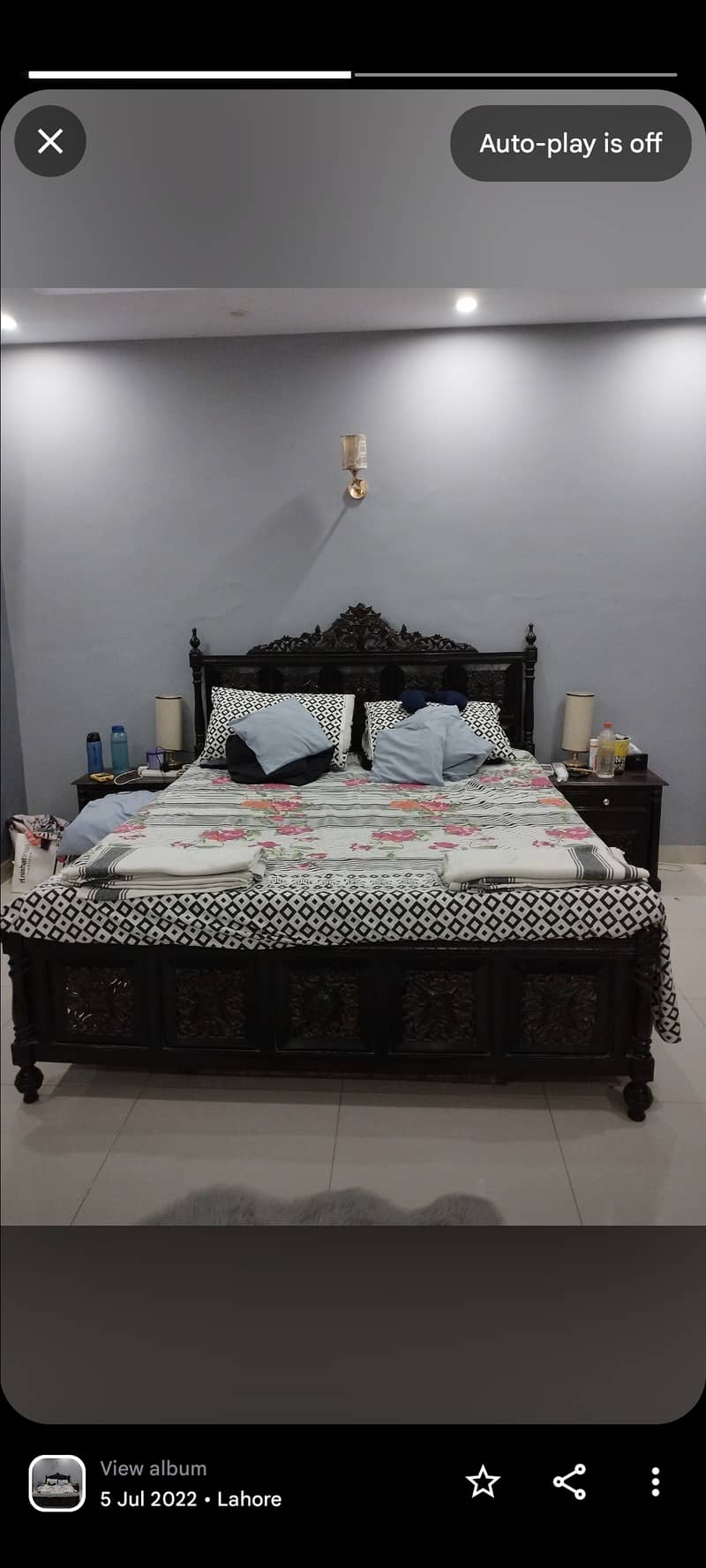 Chinoti real wood bed set 0