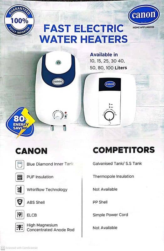 canon Instant gas & electric geaser 6