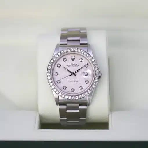 Rolex Datejust 16200 Aftermarket Diamond Floral Dial and Bezel 36mm. 1