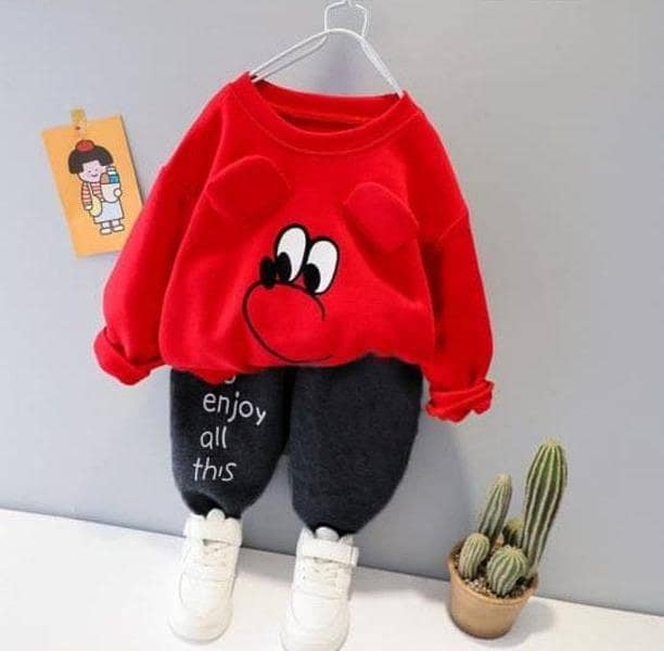 2 pcs girl fleece traksuit 0