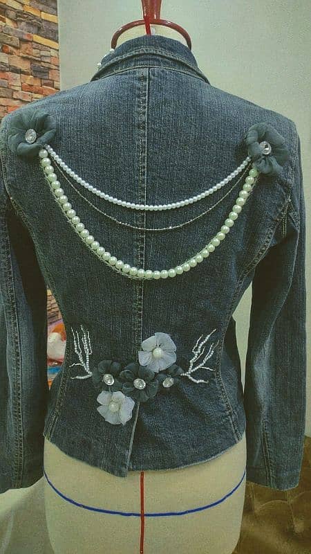 Denim jacket with hand work 1