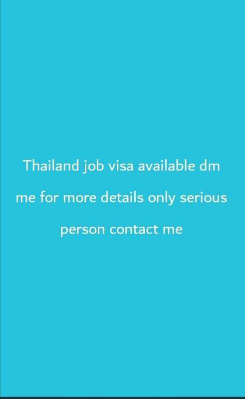 Thailand job visa 0