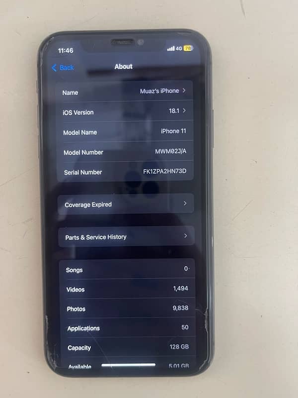 Iphone 11 (128Gbs) PTA approved withoutbox 0