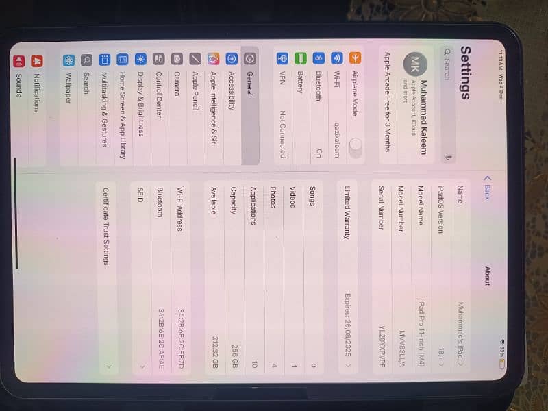 ipad pro 2024 m4 11inch 256gb wifi 0