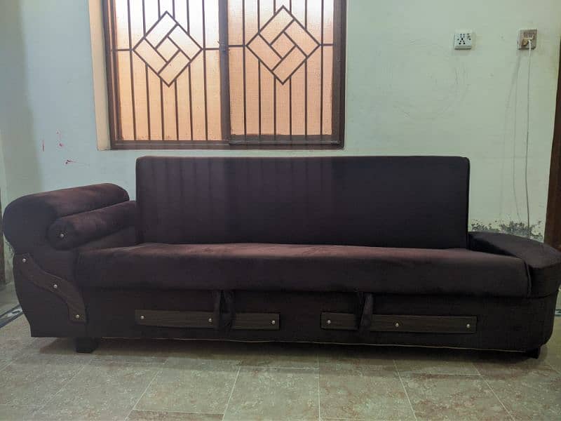 Brand New Sofa Cum Bed - Pepsi Brown Color for Sale 0