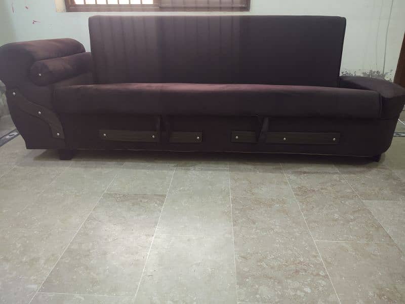 Brand New Sofa Cum Bed - Pepsi Brown Color for Sale 1