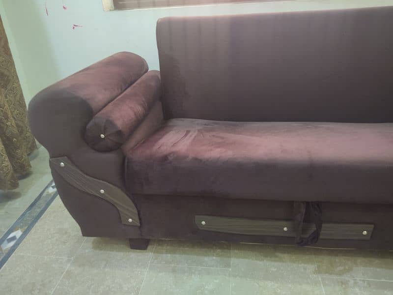 Brand New Sofa Cum Bed - Pepsi Brown Color for Sale 2