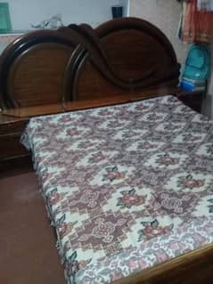 Wooden Bed with Mattress for Sale - Good Condition