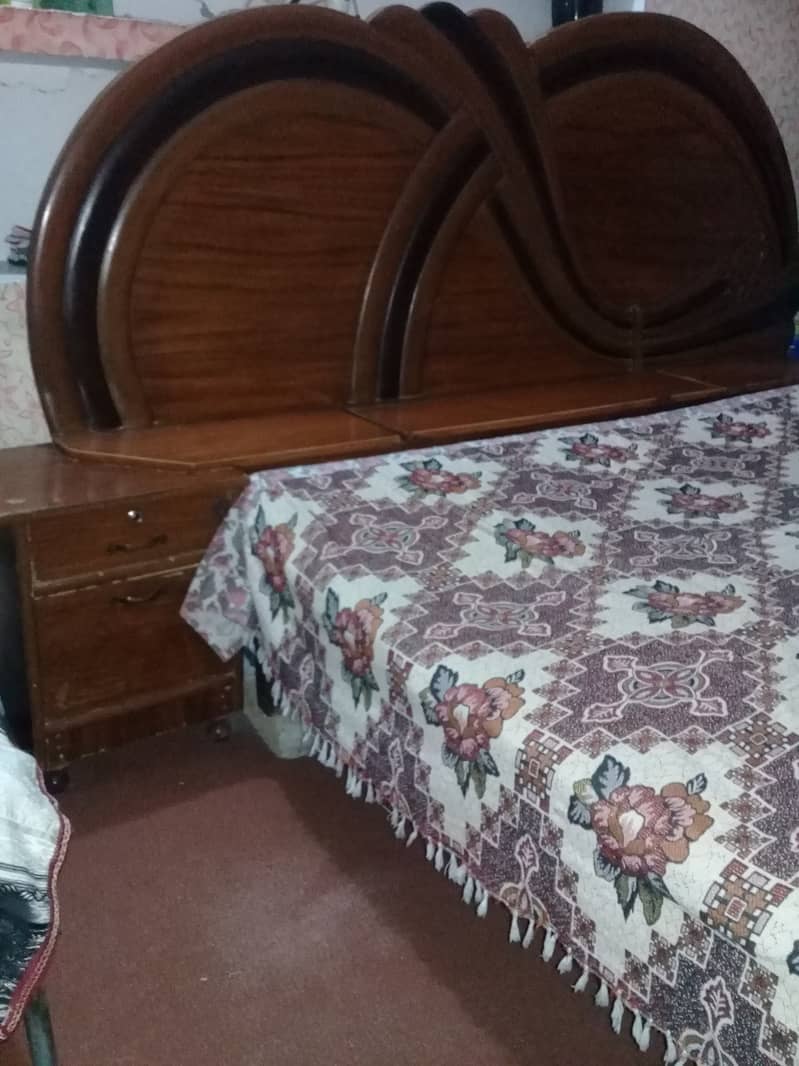 Wooden Bed with Mattress for Sale - Good Condition 1