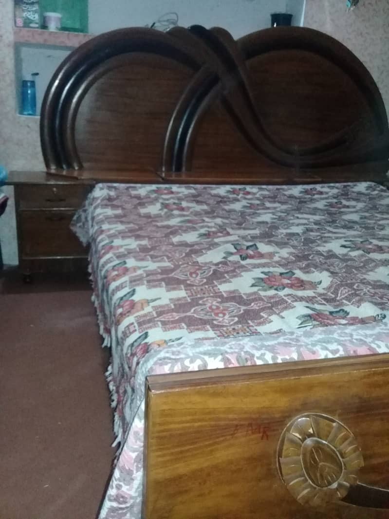 Wooden Bed with Mattress for Sale - Good Condition 2