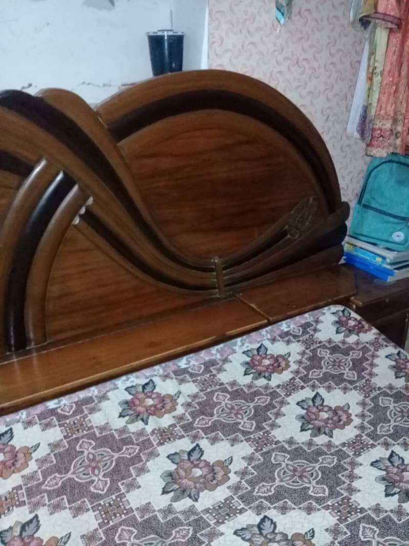 Wooden Bed with Mattress for Sale - Good Condition 5