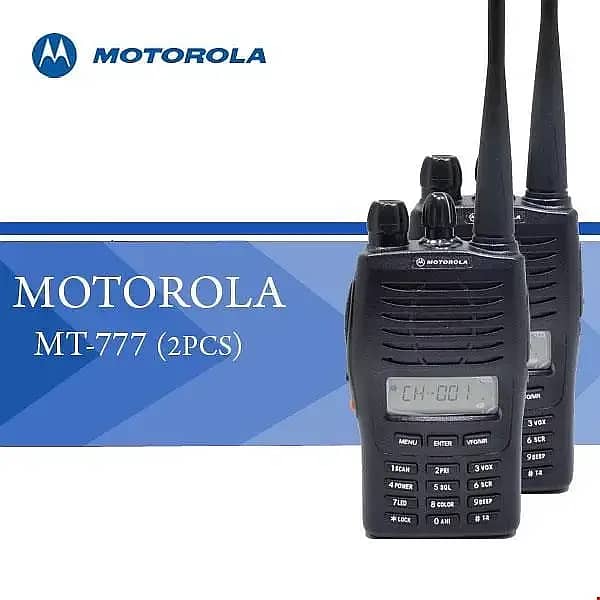 Motorola MT777 Two way radio walkie talkie handheld UHF-VHF Supported 2