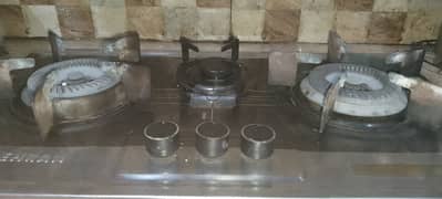 Steel hob 3 burner