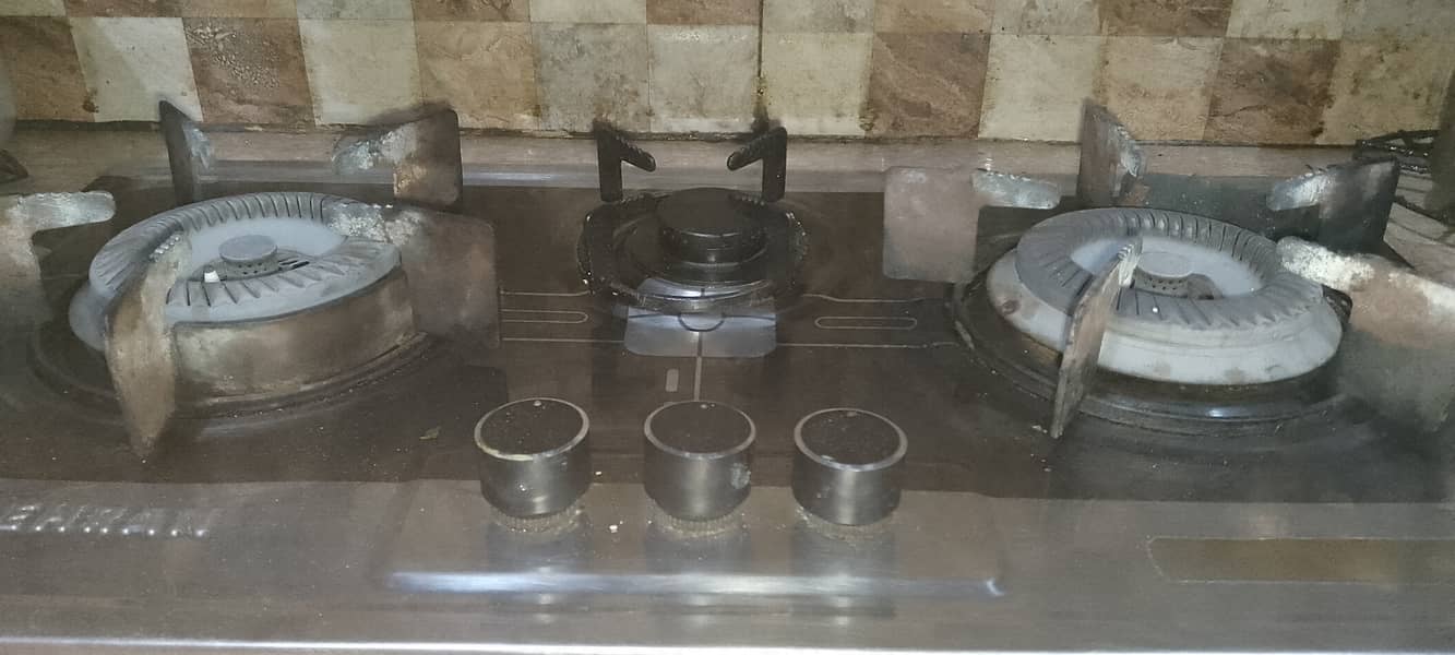 Steel hob 3 burner 0