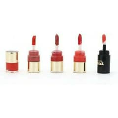 High Pigmented Velvet Glossy Lip Gloss Set-4Pcs in Stunning Reds pinks