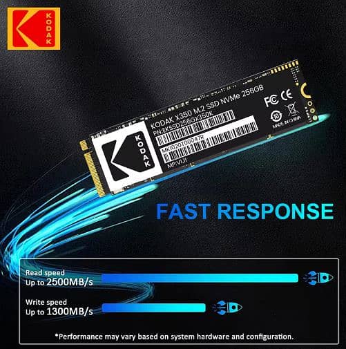 Kodak SSD NVME M2 / M. 2 256GB Drive Solid Hard 2280 M. 2 PCIe 3.0 Disk 4