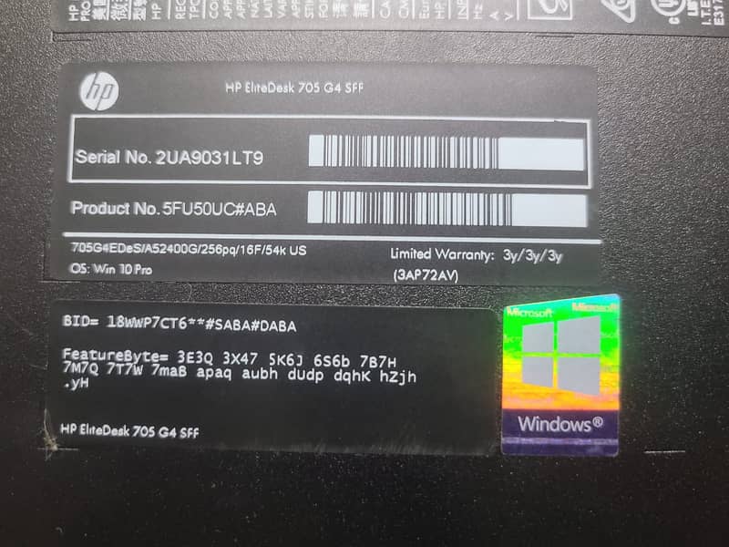 HP Elitedesk 705 g4 2