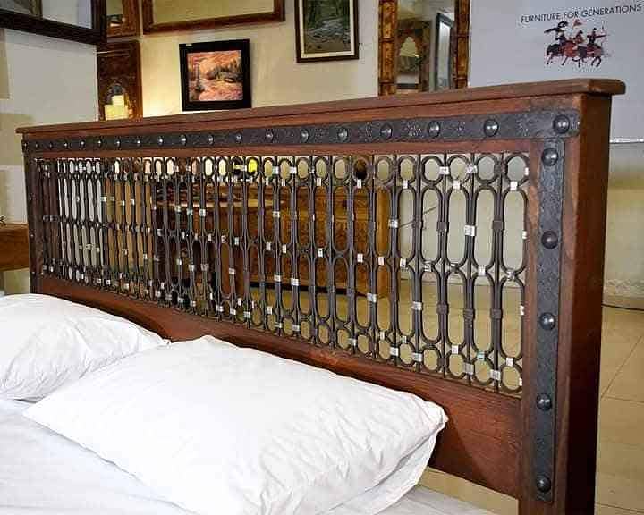 Bed from Pak Turk solid wood with metal work 10 years warranty 1