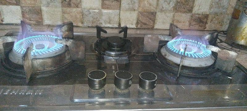 Steel hob 3 burner 2