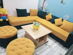 L shaped sofa set