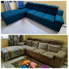 sofa repair and maintenance services, fabric change and upholstery