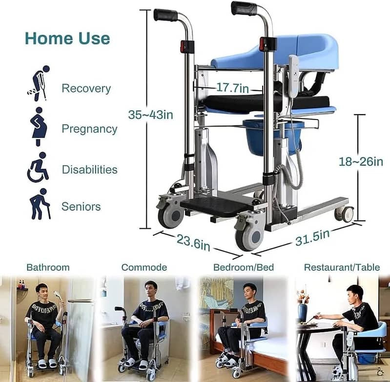 All In One Hydraulic Wheelchair Lift for Senior Patients 5