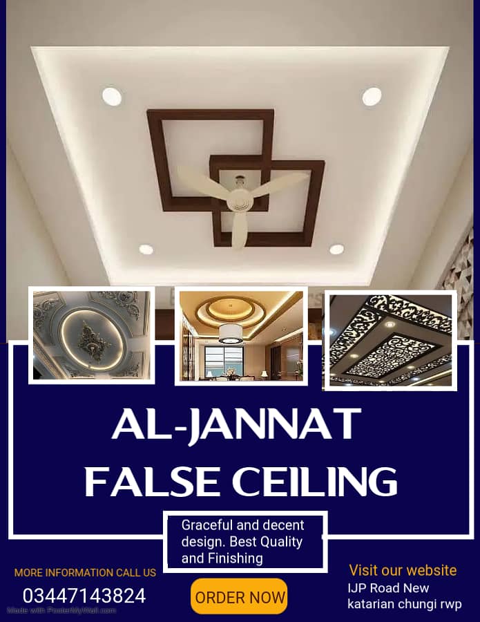 false Ceiling/Roof Ceiling/Gypsum Ceiling/Plastir of paris ceiling 0