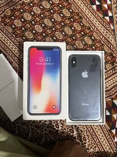 iphone x 256gb pta approved 10/9 with box