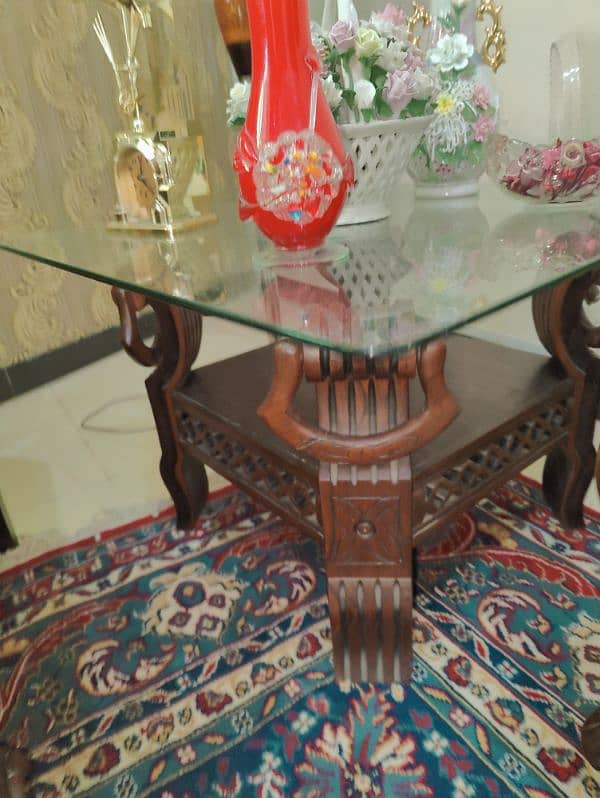 wooden table set for sale on urgent bases 1