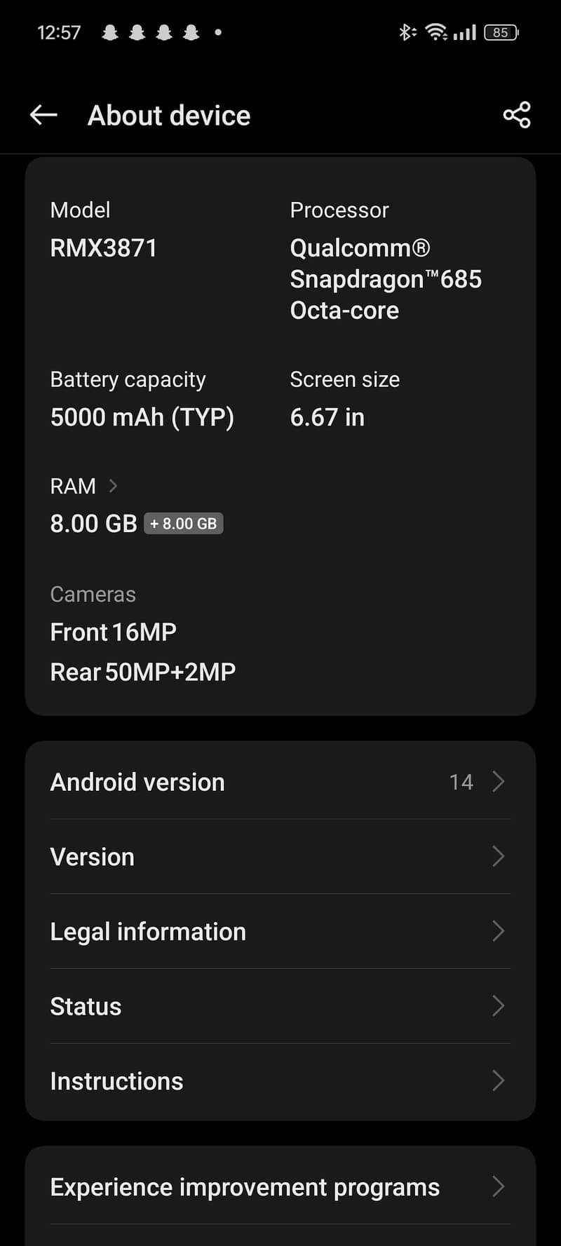 Realme 12 256gb, 8gb 10/10 condition 3