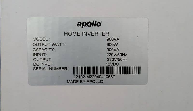 Apollo Home Inverter 900 Alpha Series 5