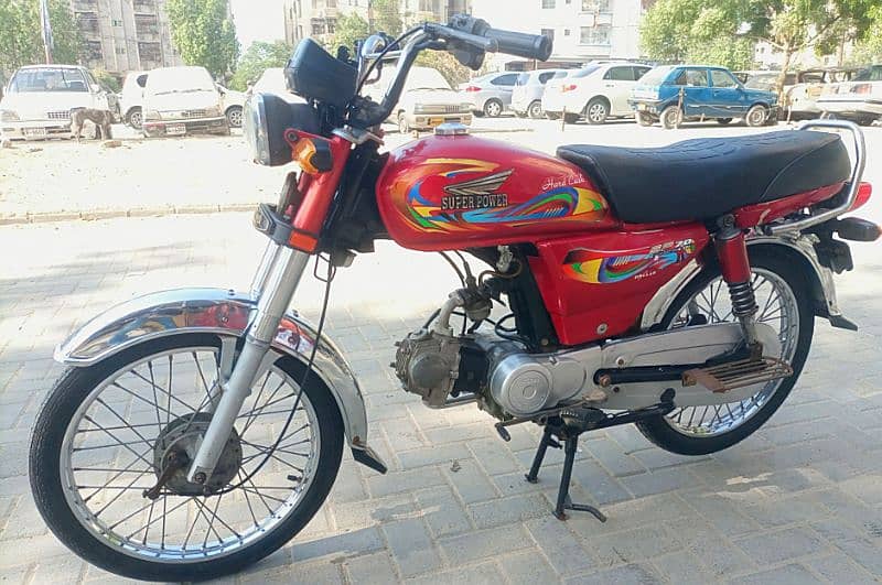 super power red colour model 2022 70cc bike for sale #0334-3031924# 3