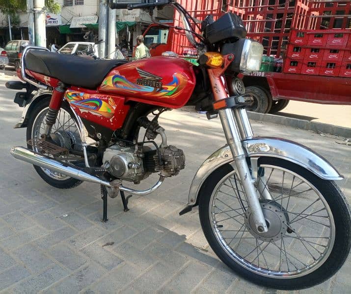 super power red colour model 2022 70cc bike for sale #0334-3031924# 4